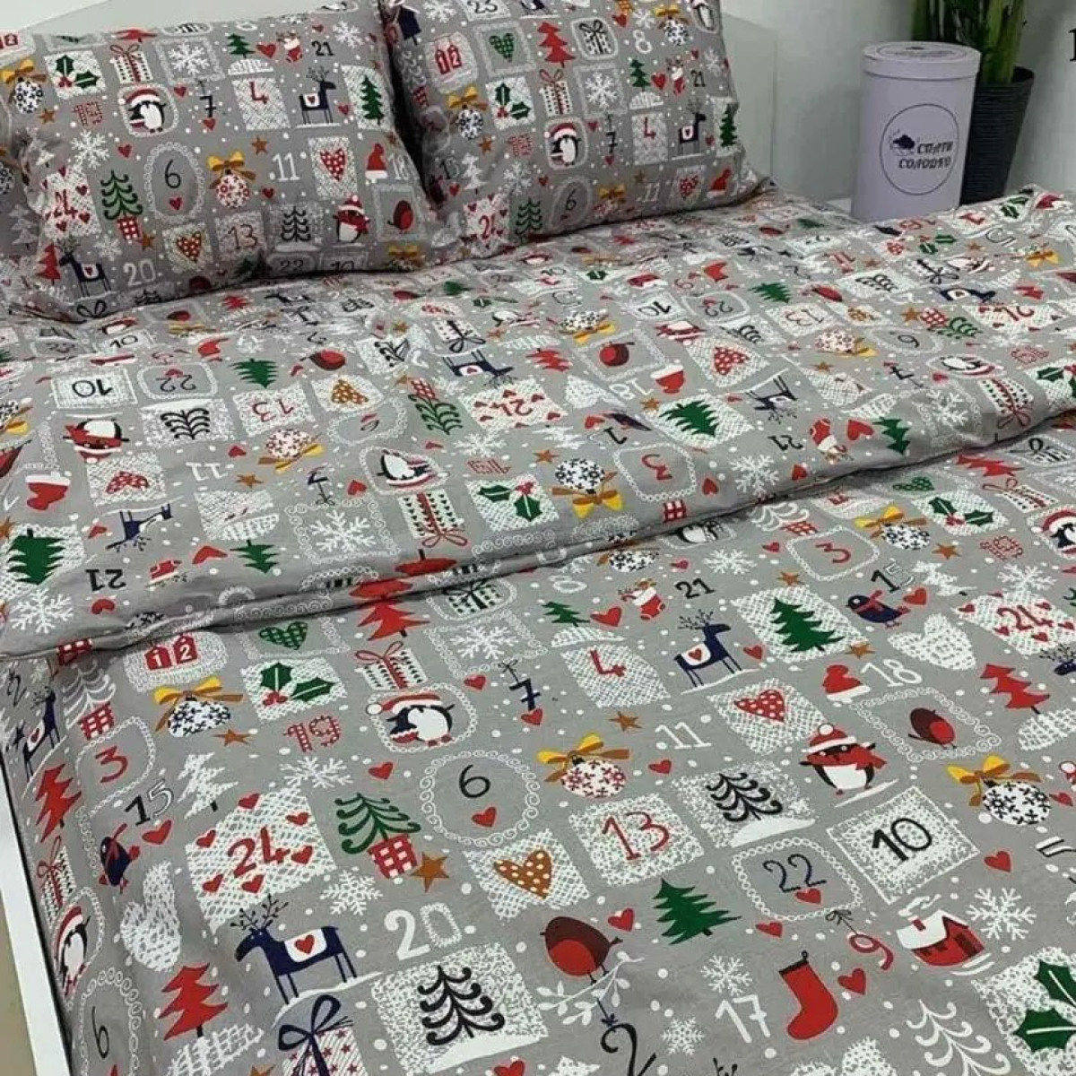 Постельное белье новогоднее Зимний Каламбур бязь в Leron - фото
